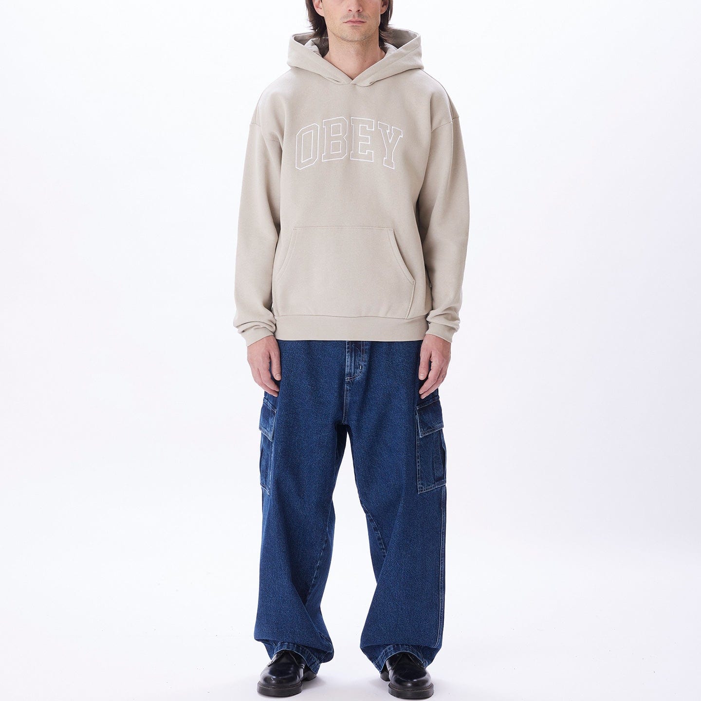 obey felpe INSTITUTE EXTRA HEAVY HOOD FLEECE