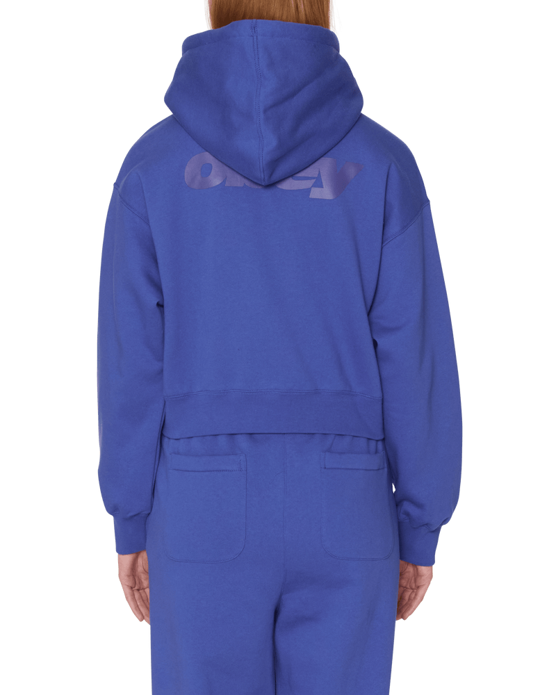 obey felpe League Cropped Zip Hood Fleece