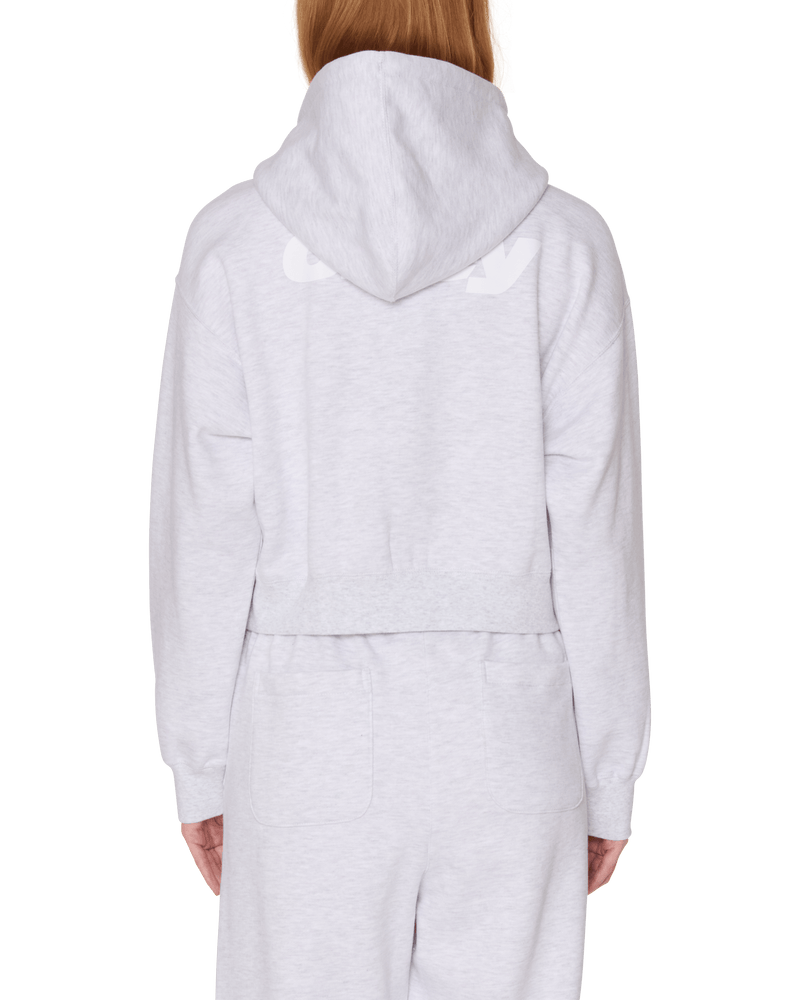 obey felpe League Cropped Zip Hood Fleece