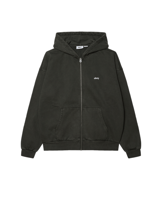 obey Lowercase Pigment Zip Hood Fleece foto 1