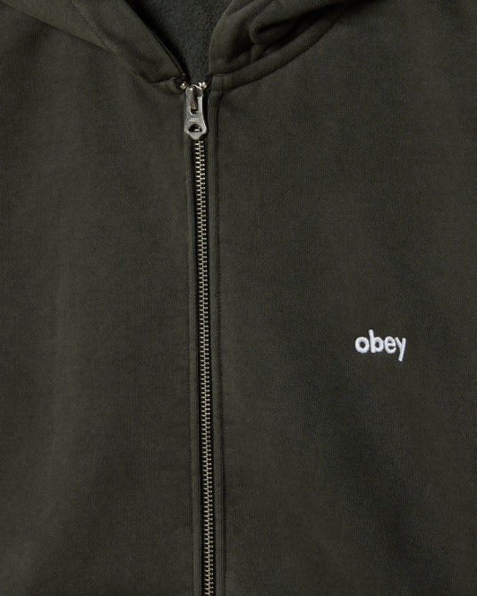 obey Lowercase Pigment Zip Hood Fleece foto 4