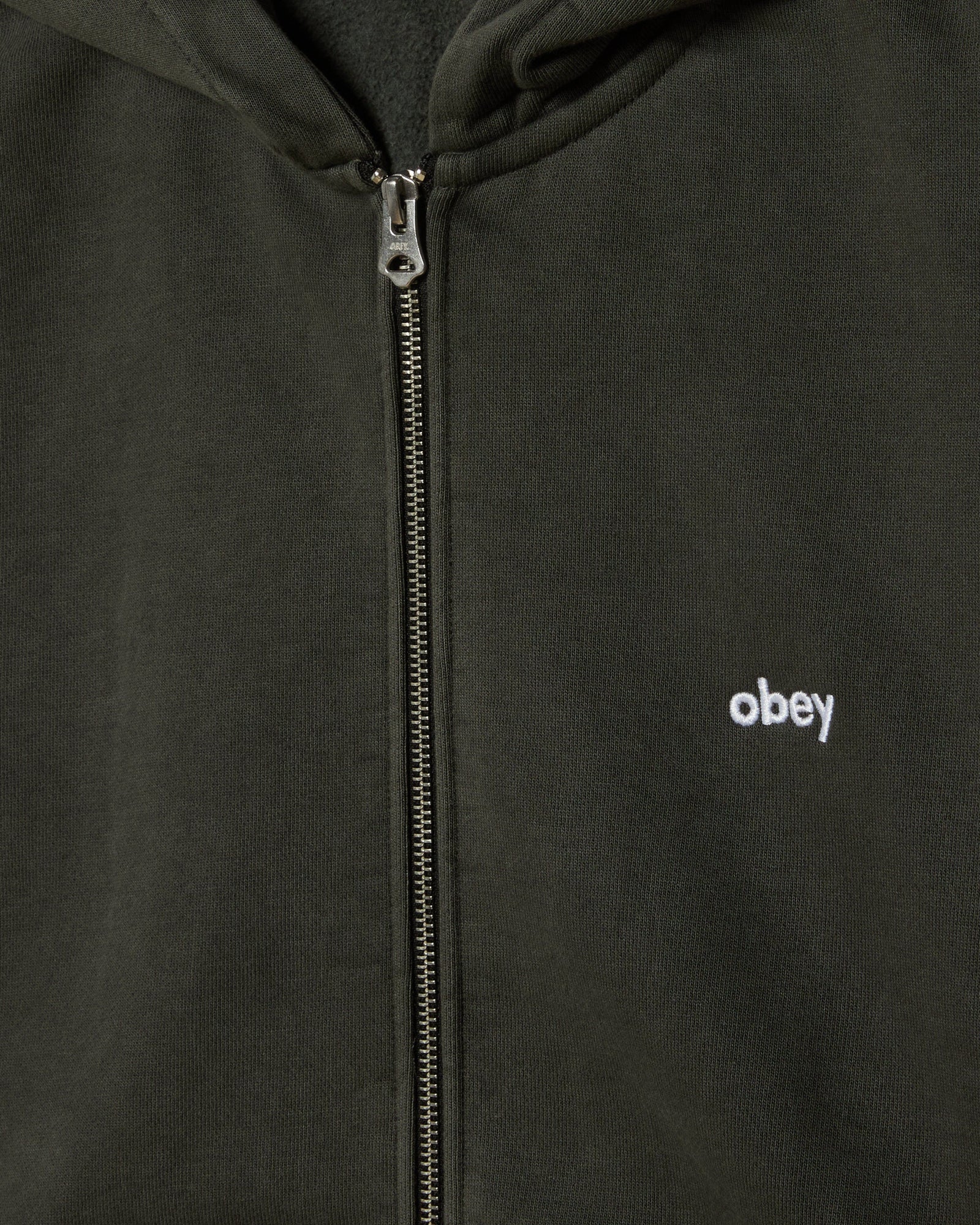 obey felpe Lowercase Pigment Zip Hood Fleece