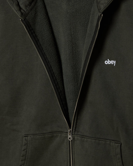 obey Lowercase Pigment Zip Hood Fleece foto 3