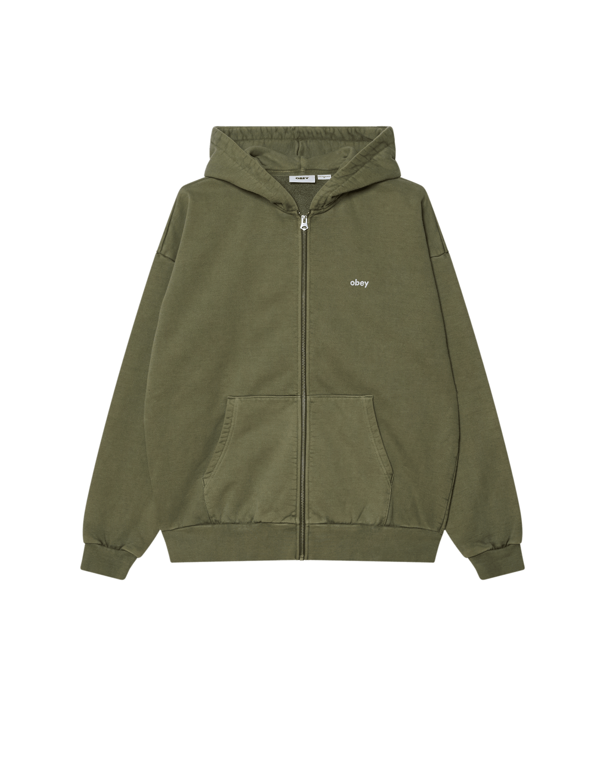 obey felpe Lowercase Pigment Zip Hood Fleece