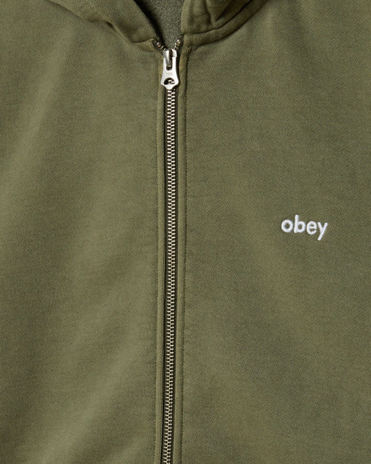 obey Lowercase Pigment Zip Hood Fleece foto 5