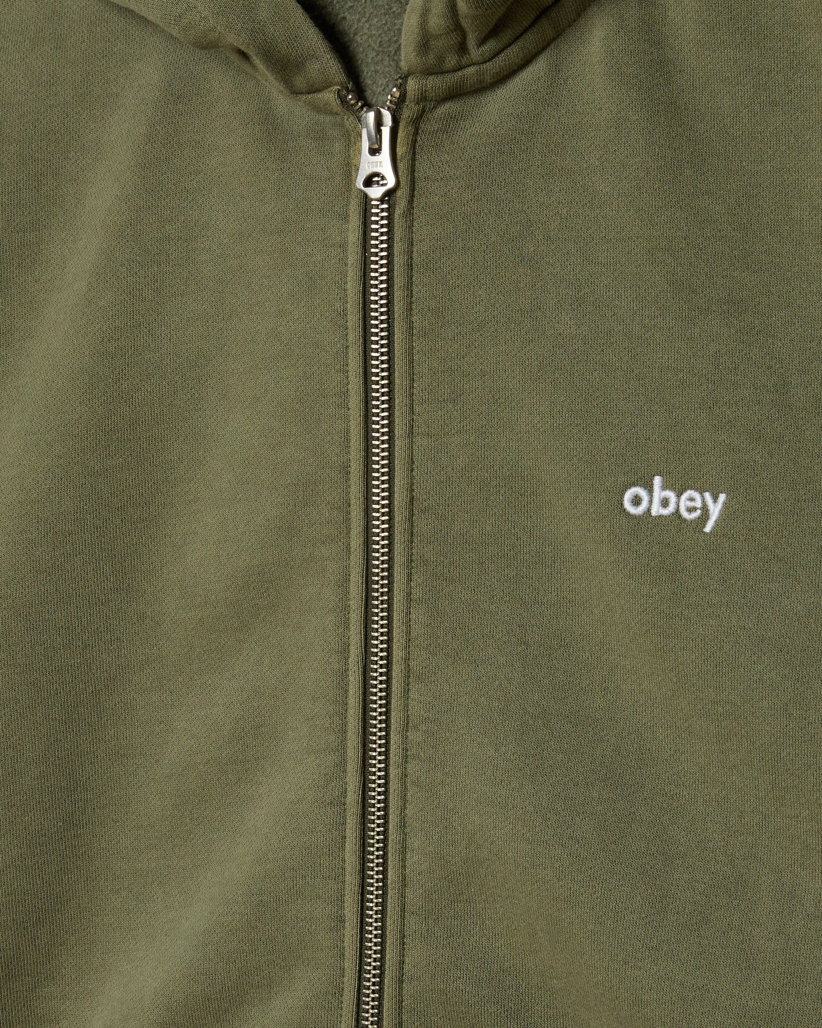 obey felpe Lowercase Pigment Zip Hood Fleece