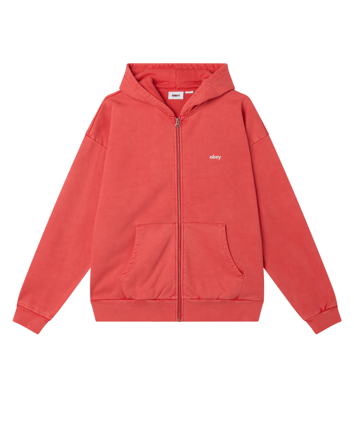 obey felpe Lowercase Pigment Zip Hood Fleece
