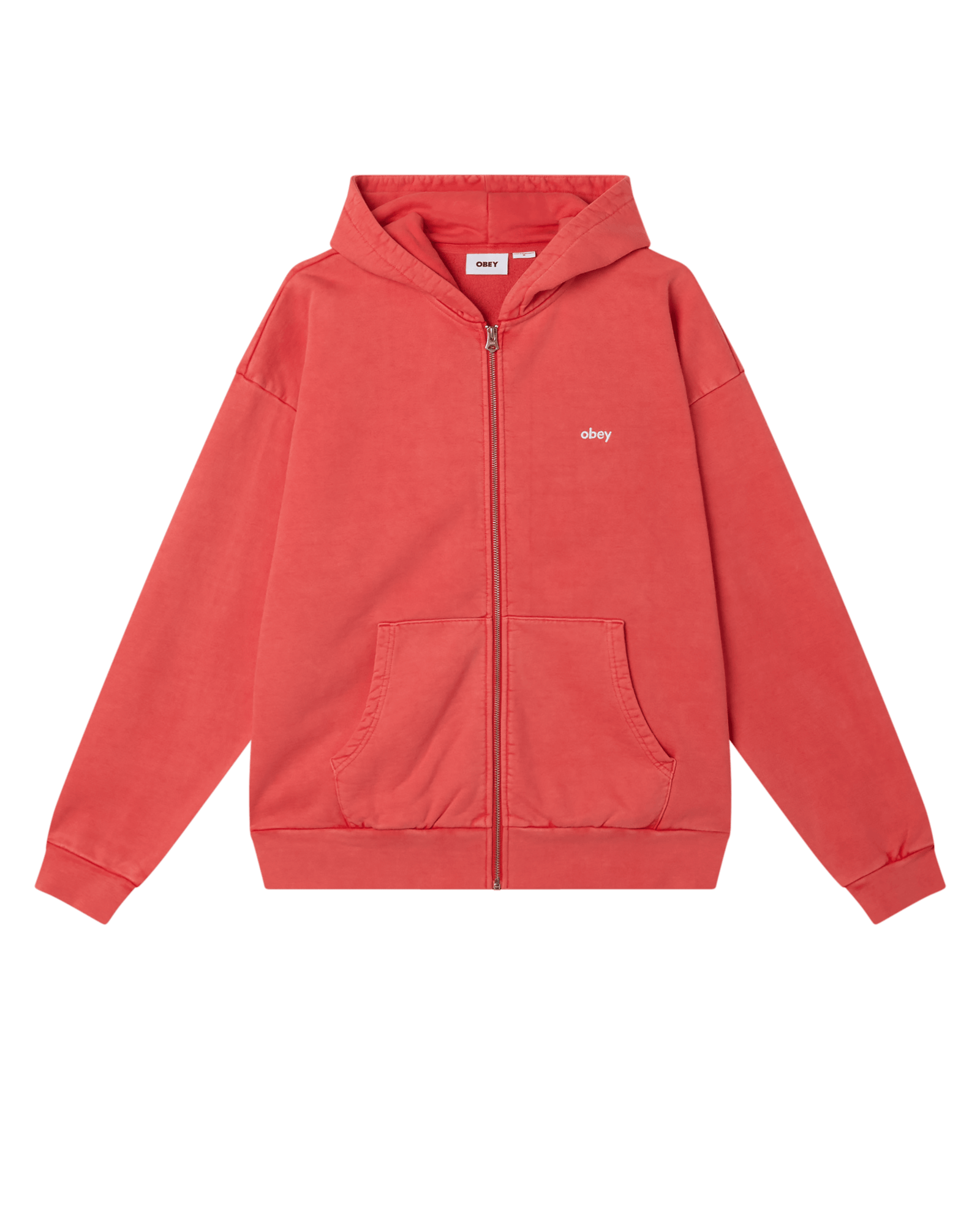 obey felpe Lowercase Pigment Zip Hood Fleece