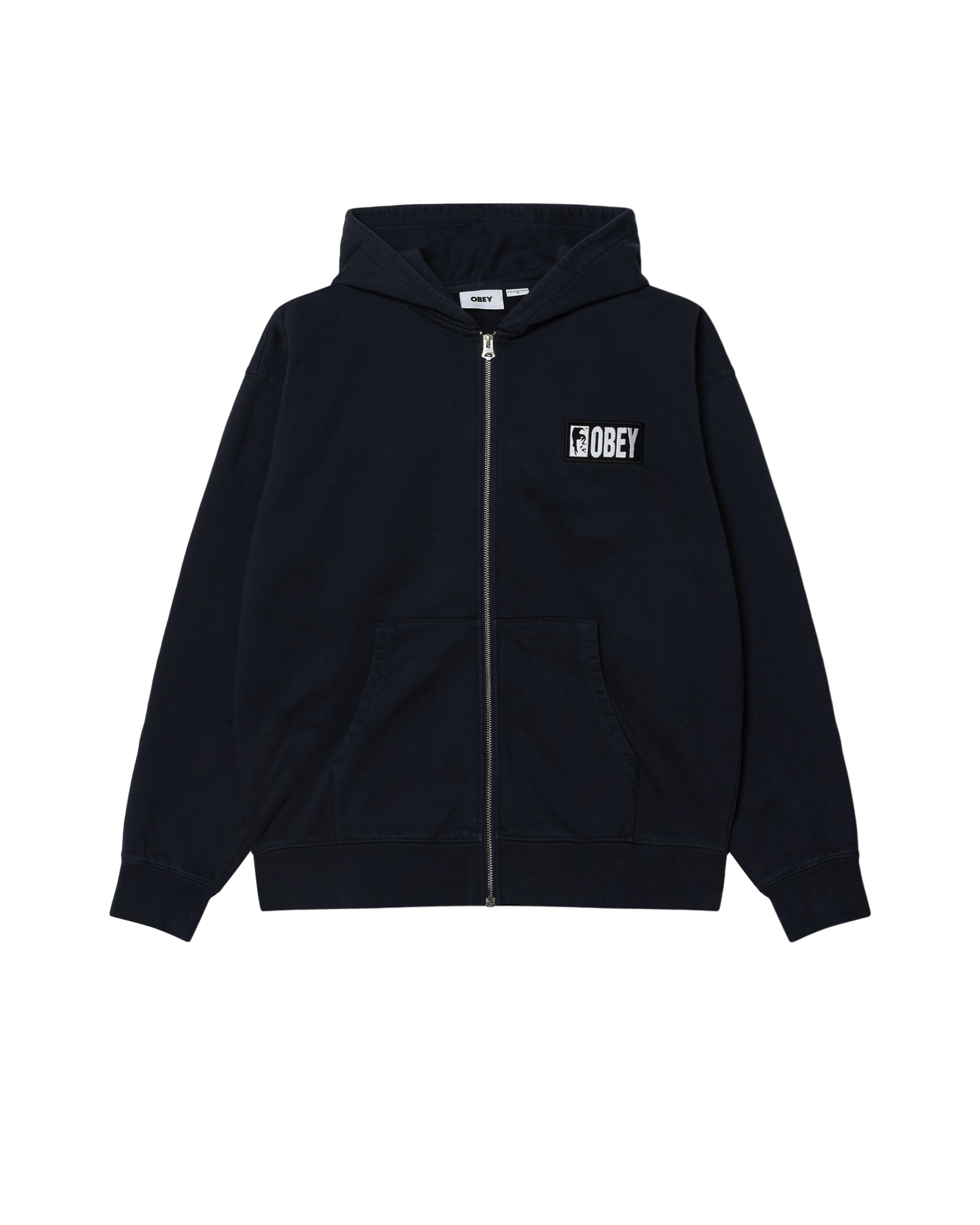 obey felpe Margin Faded Zip Hood Fleece