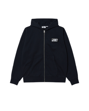 Margin Faded Zip Hood Fleece