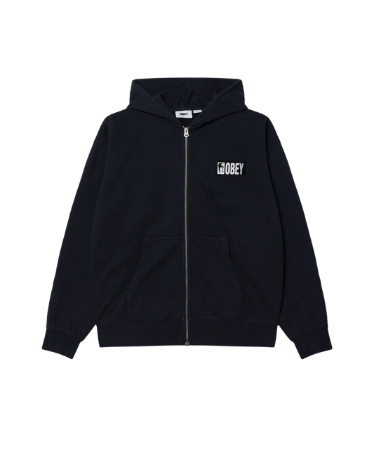 obey Margin Faded Zip Hood Fleece foto 1