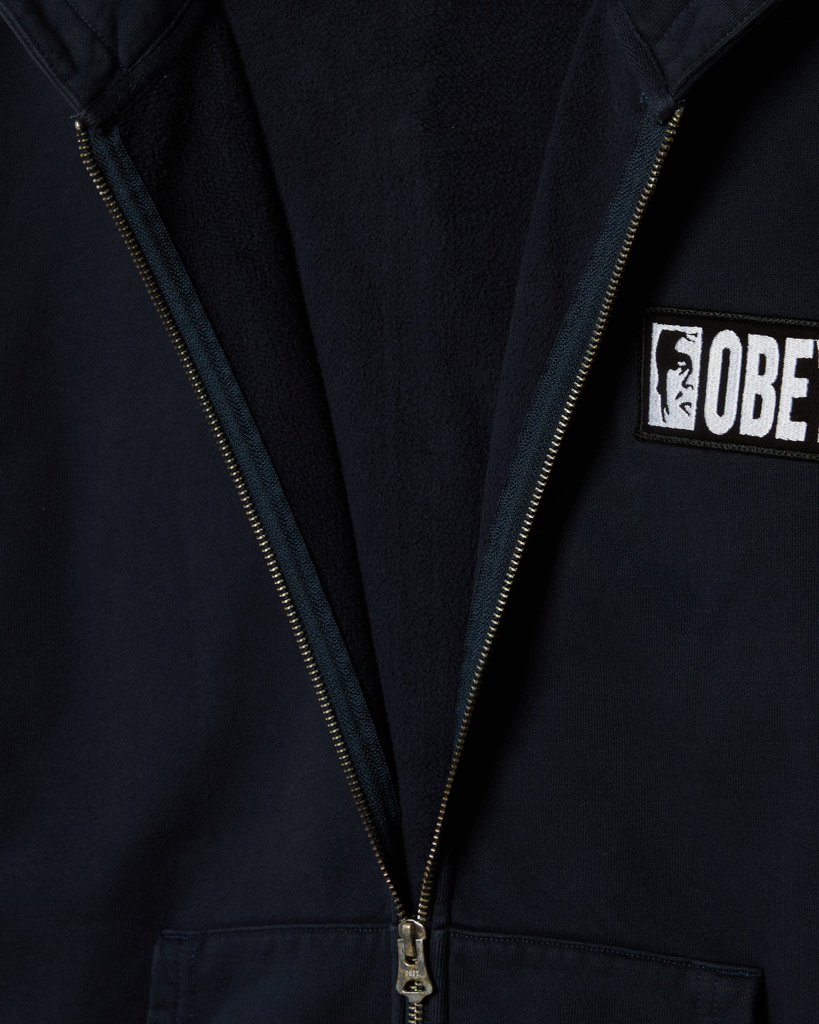 obey felpe Margin Faded Zip Hood Fleece
