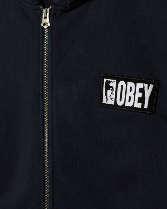 obey Margin Faded Zip Hood Fleece foto 4