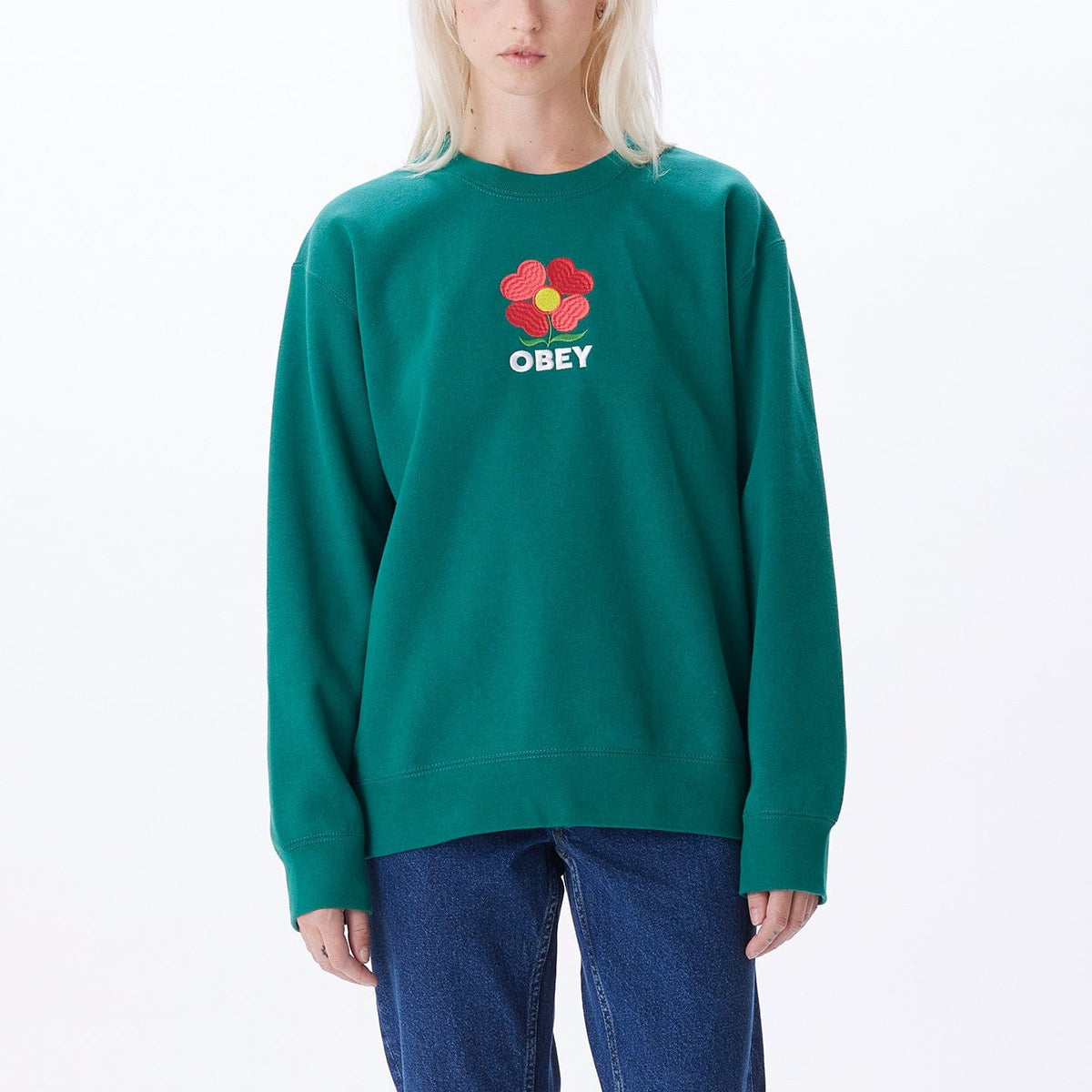 obey felpe OBEY AMELIA CREW FLEECE