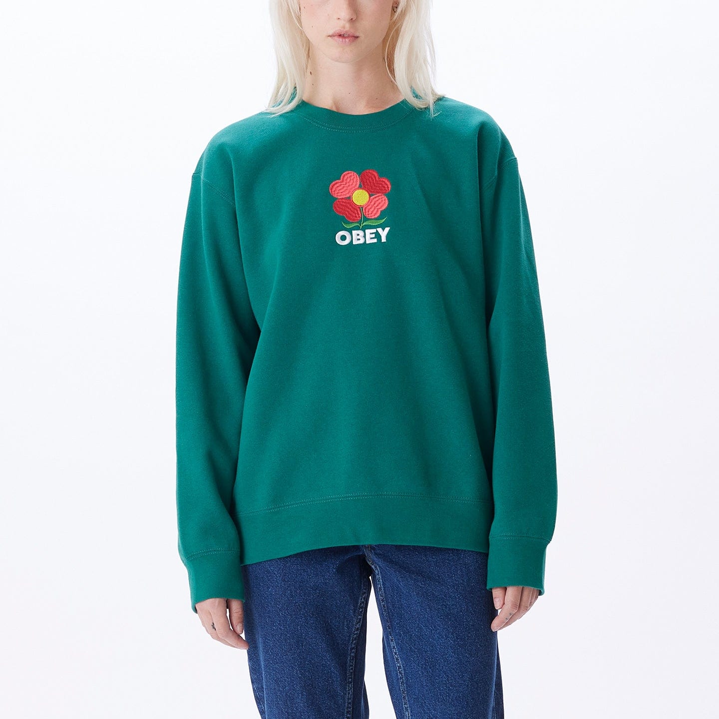 obey felpe OBEY AMELIA CREW FLEECE