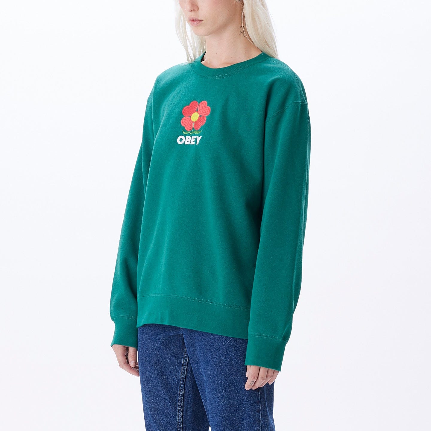 obey felpe OBEY AMELIA CREW FLEECE