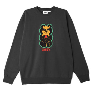 OBEY BEAR ICON PREMIUM CREW FLEECE - BLACK