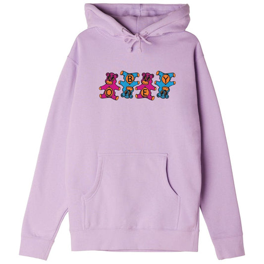 obey OBEY CIRCUS BEARS BASIC PULLOVER HOODED FLEECE - LAVENDER foto 1