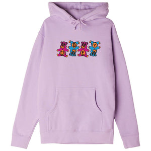 OBEY CIRCUS BEARS BASIC PULLOVER HOODED FLEECE - LAVENDER