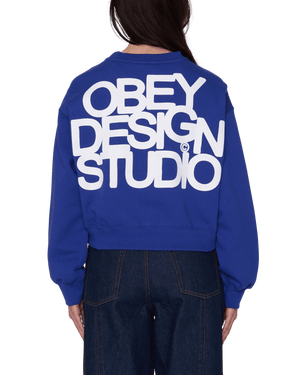 Obey Design Studio Cropped Crew Fleece
