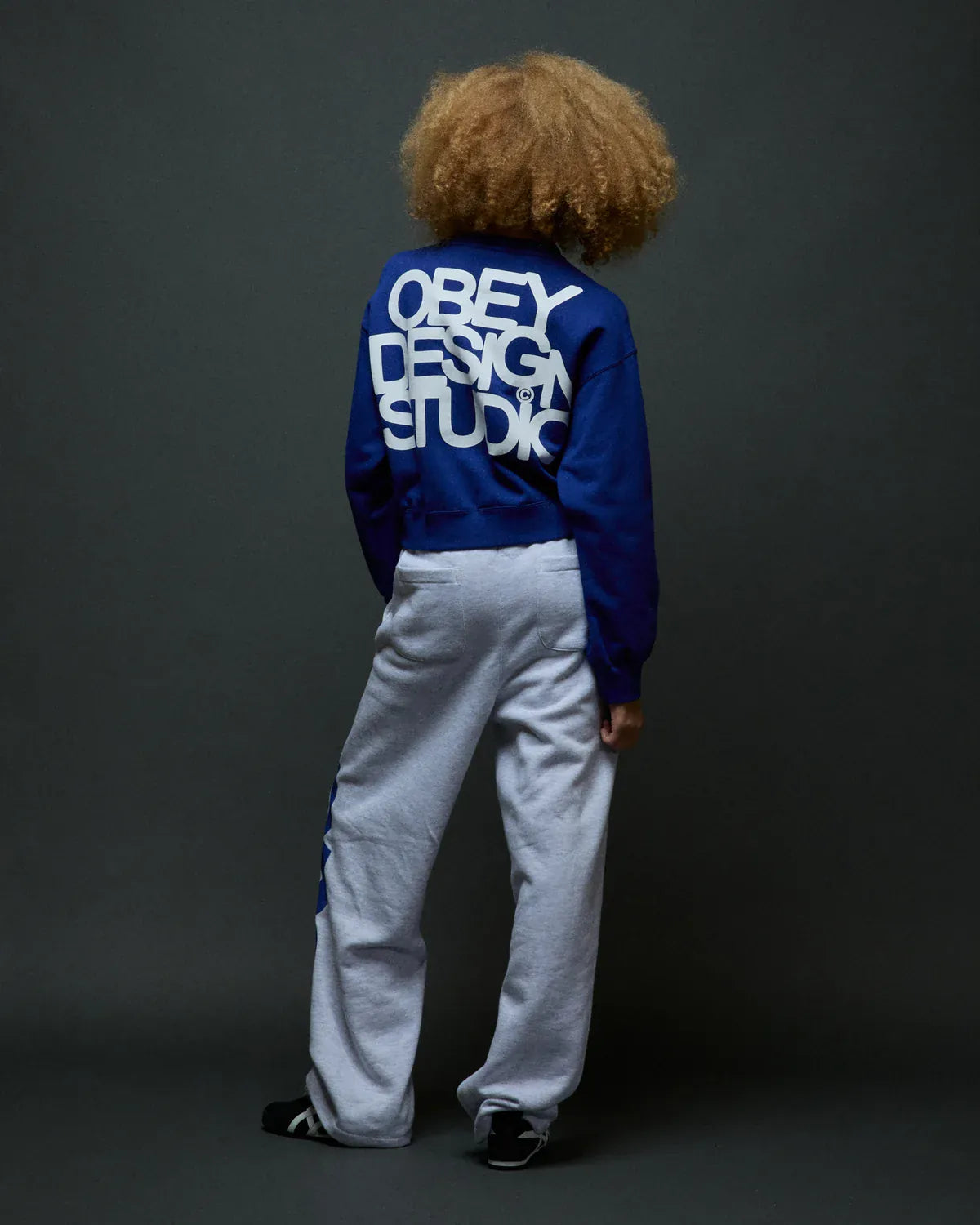 obey felpe Obey Design Studio Cropped Crew Fleece