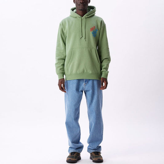 obey OBEY HAMMER GLOBE PREMIUM HOOD FLEECE - JADE foto 6
