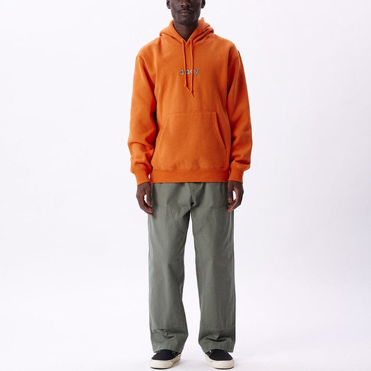 obey OBEY LOWERCASE HOOD SPECIALTY FLEECE - ORANGE OXIDE foto 3