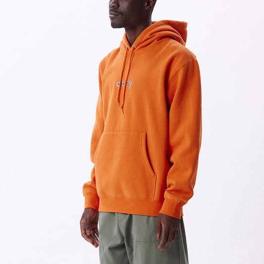 obey OBEY LOWERCASE HOOD SPECIALTY FLEECE - ORANGE OXIDE foto 4