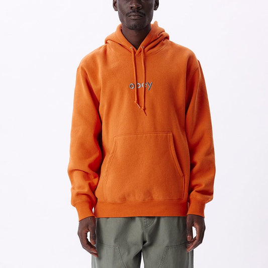 obey OBEY LOWERCASE HOOD SPECIALTY FLEECE - ORANGE OXIDE foto 2