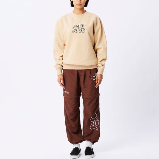 obey OBEY RABID CREW SPECIALTY FLEECE - OAT MILK foto 6