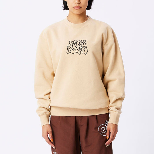obey OBEY RABID CREW SPECIALTY FLEECE - OAT MILK foto 3