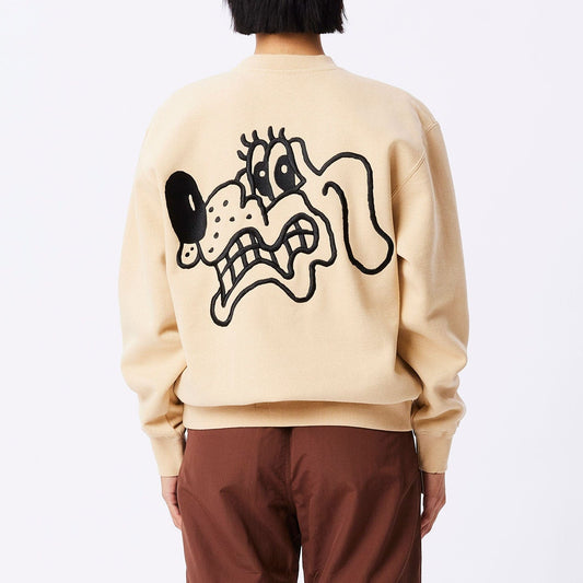 obey OBEY RABID CREW SPECIALTY FLEECE - OAT MILK foto 4