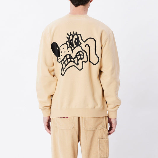 obey OBEY RABID CREW SPECIALTY FLEECE - OAT MILK foto 2