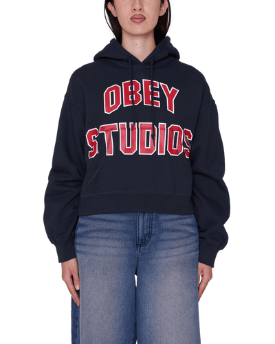 felpe obey OBEY STUDIOS COLLEGIATE HOOD FLEECE