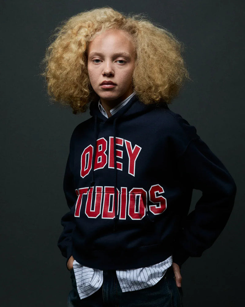 obey felpe Obey Studios Collegiate Hood Fleece