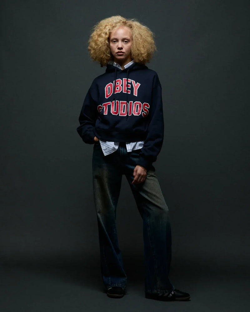 obey felpe Obey Studios Collegiate Hood Fleece
