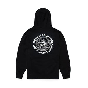 OBEY WORLDWIDE GLOBE PREMIUM HOODED FLEECE