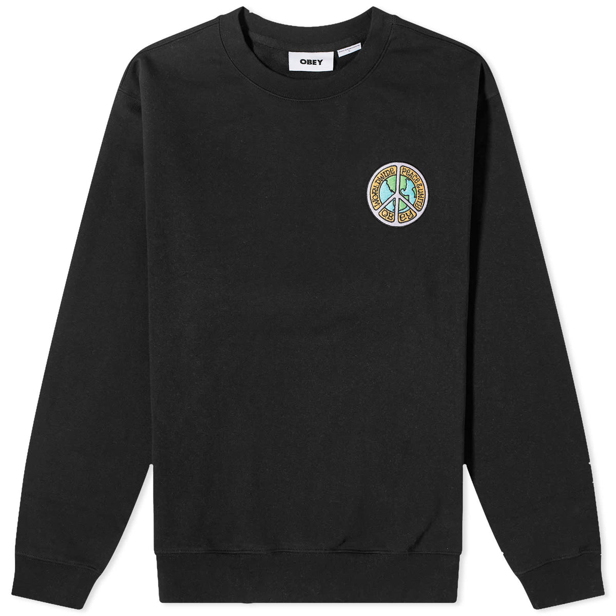 obey felpe PEACE AND UNITY CREW BOX FIT PREMIUM CREW