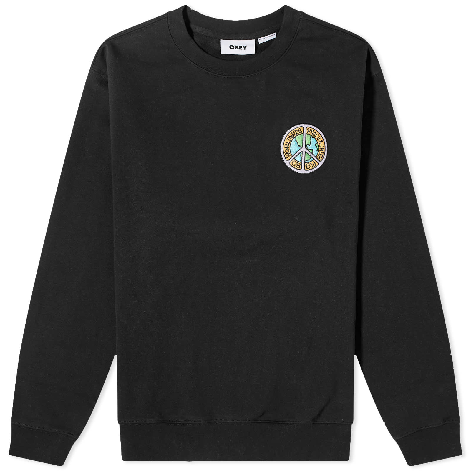 obey felpe PEACE AND UNITY CREW BOX FIT PREMIUM CREW