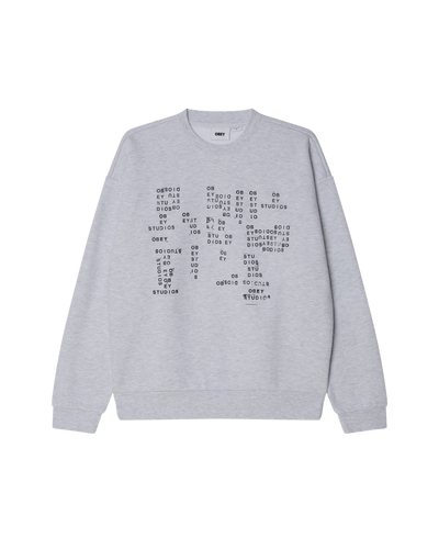 felpe obey STUDIOS STAMP EXTRA HEAVY CREW FLEECE
