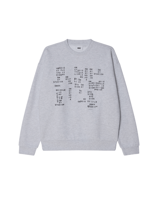 obey Studios Stamp Extra Heavy Crew Fleece foto 1