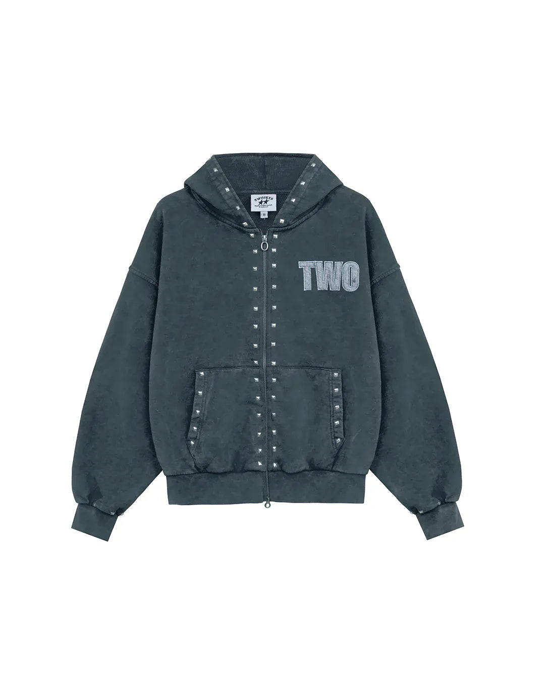 two jeys felpe Studded Zipper