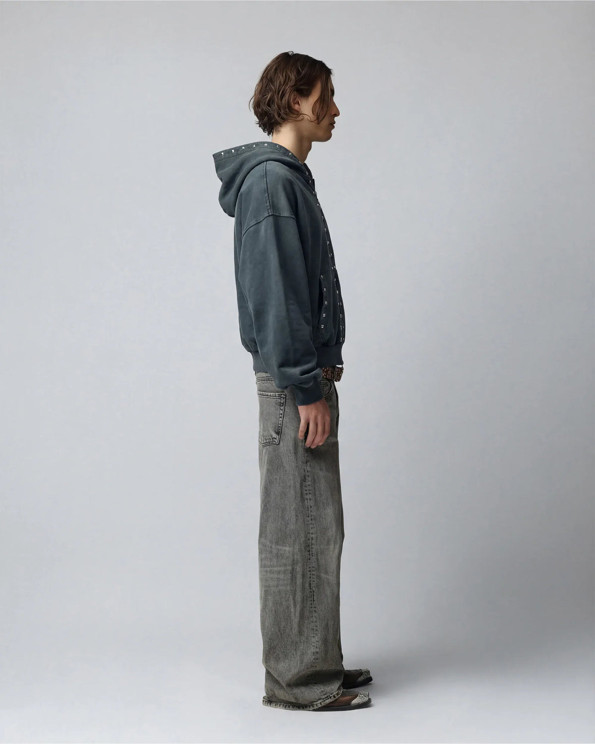two jeys felpe Studded Zipper