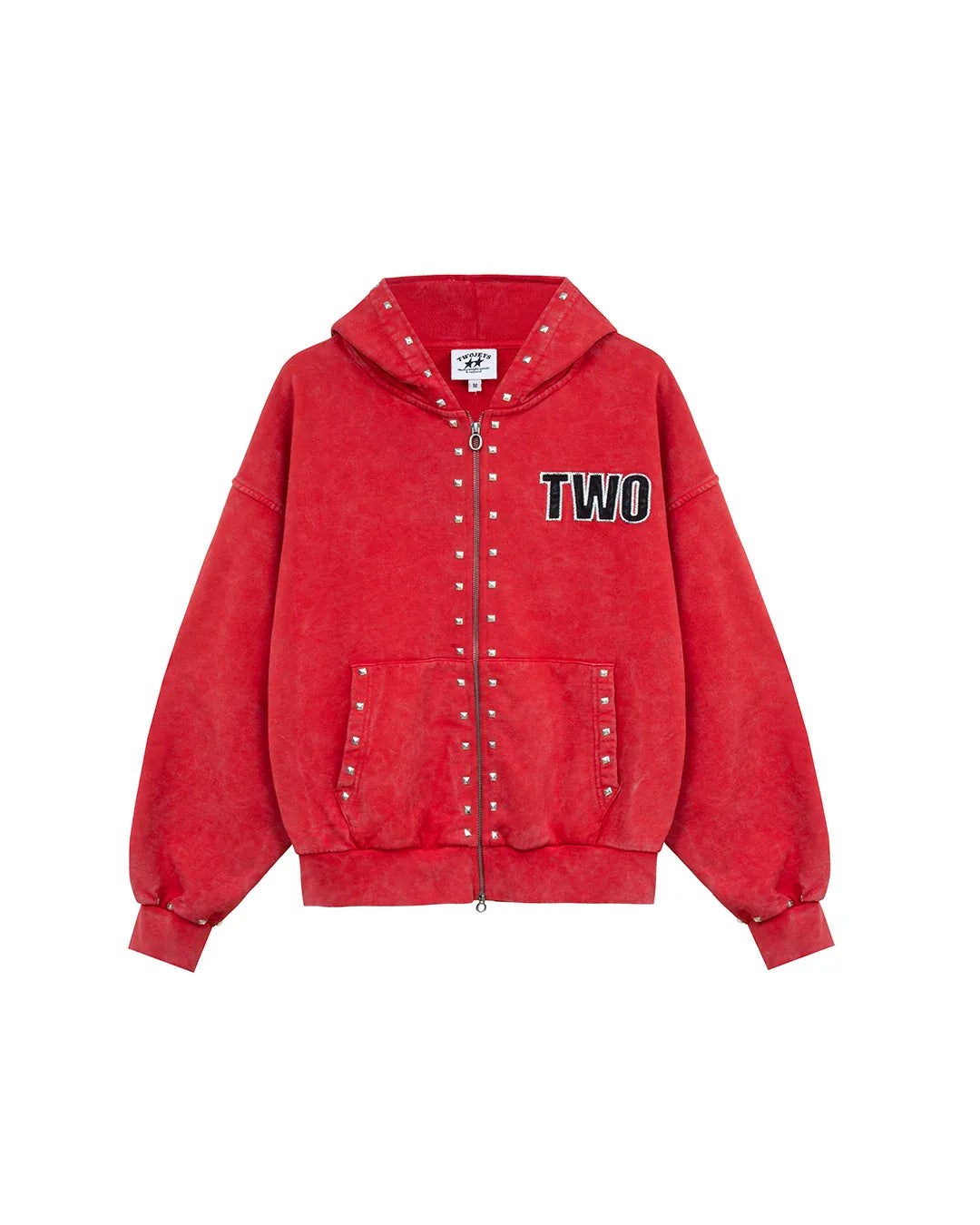two jeys felpe Studded Zipper
