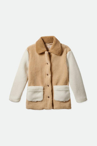 giacche brixton BERN COAT - DOVE/VANILLA