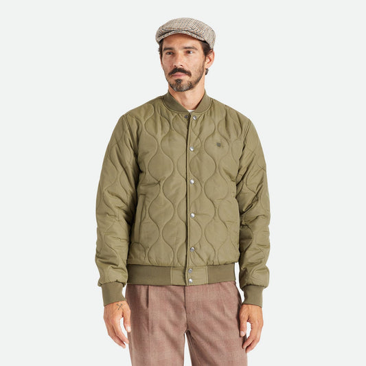 brixton DILLINGER QUILTED BOMBER JKT - MILITARY OLIVE foto 4