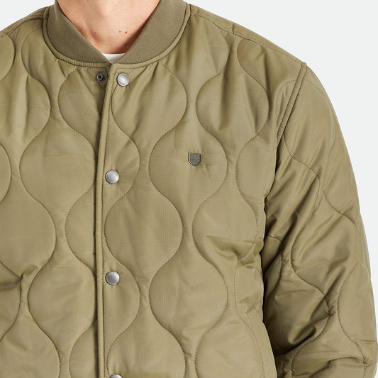 brixton DILLINGER QUILTED BOMBER JKT - MILITARY OLIVE foto 5