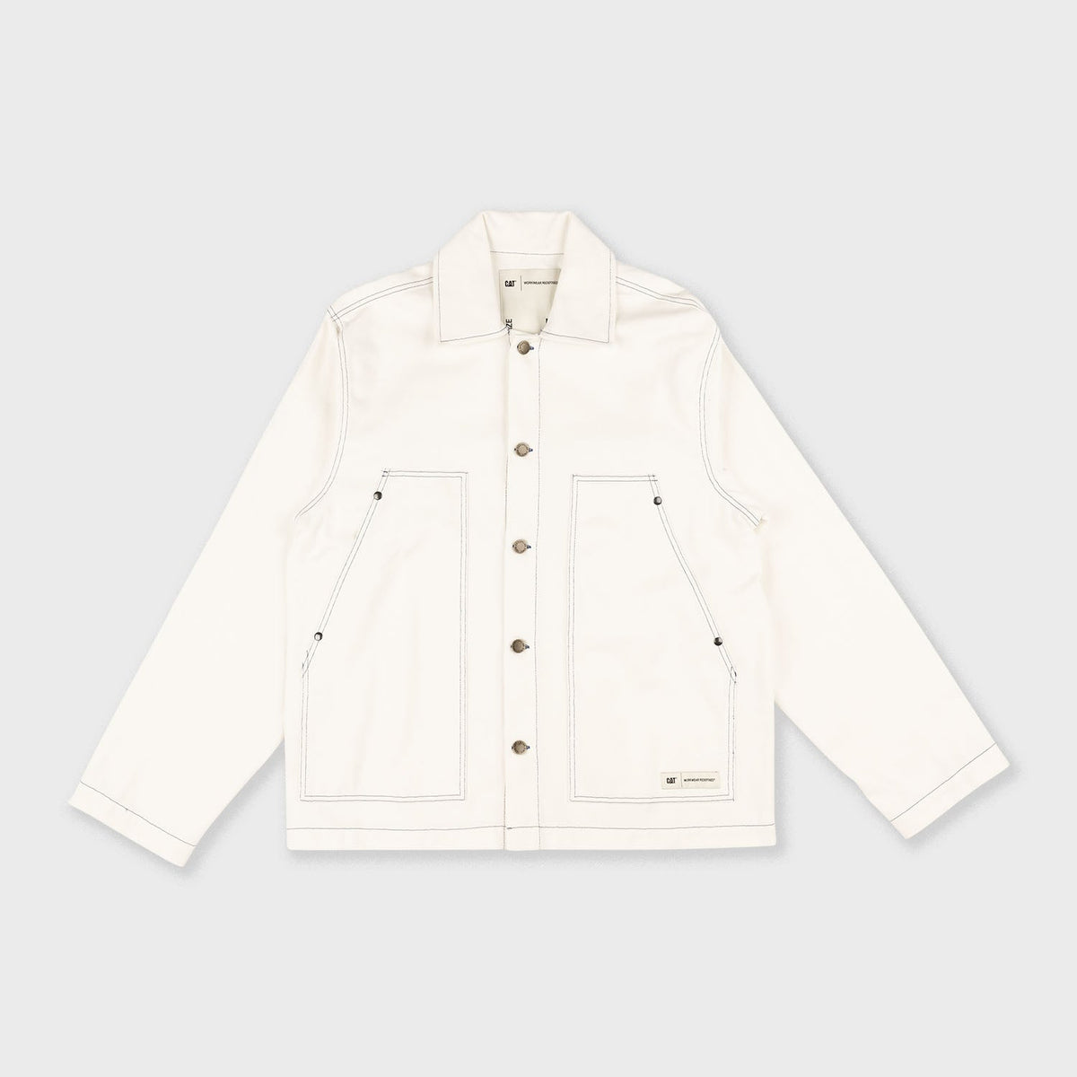 cat wwr giacche Big Pocket Bull Denim Jacket With Contrast Stitch