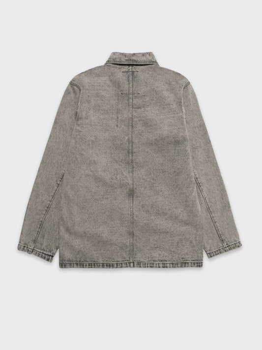 cat wwr Denim Overshirt With Acid Wash foto 3