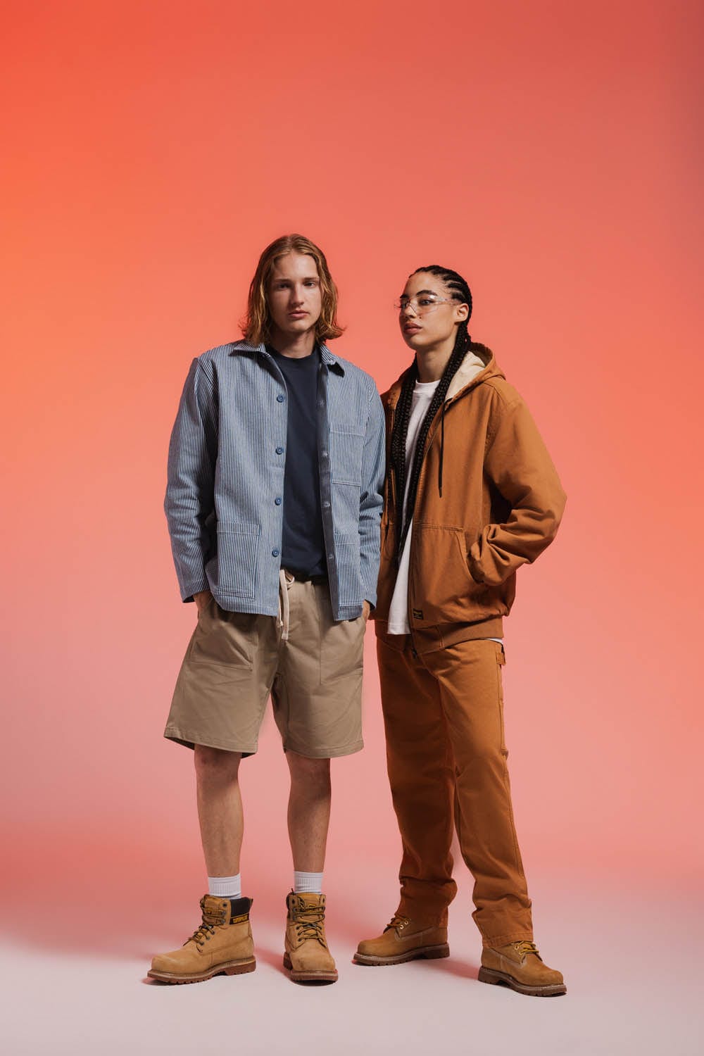 cat wwr giacche Denim Stripes Overshirt